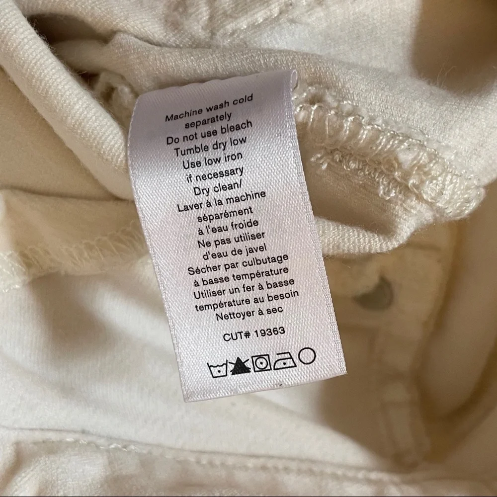 Rag & Bone High Rise Skinny Velvet Pants - Antique White - Picture 11 of 12